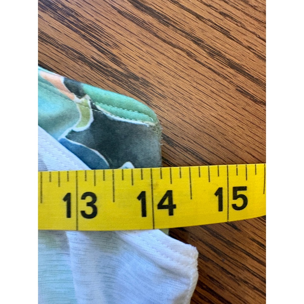 Athleta Girl Perfect Pair Tank Kids XL 14 White Green Floral Camo Layered Top - Picture 8 of 8